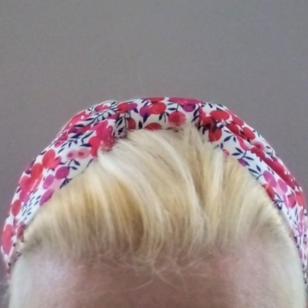 Liberty Art Fabric Tana Lawn Headband Wiltshire Red Blue Berry Classic Bespoke - Picture 2 of 12